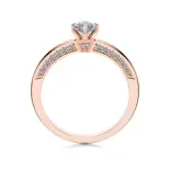 Pierścionek zaręczynowy różowe złoto